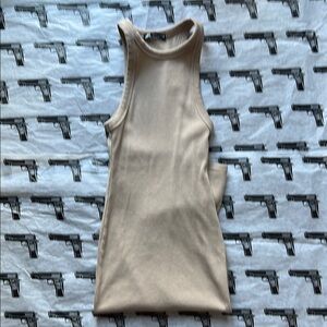 Zara Beige Ribbed Knit dress
